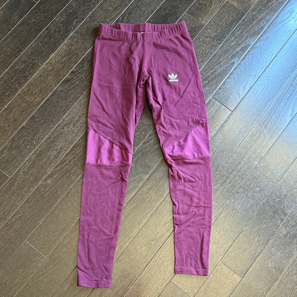 Adidas Burgundy Leggings